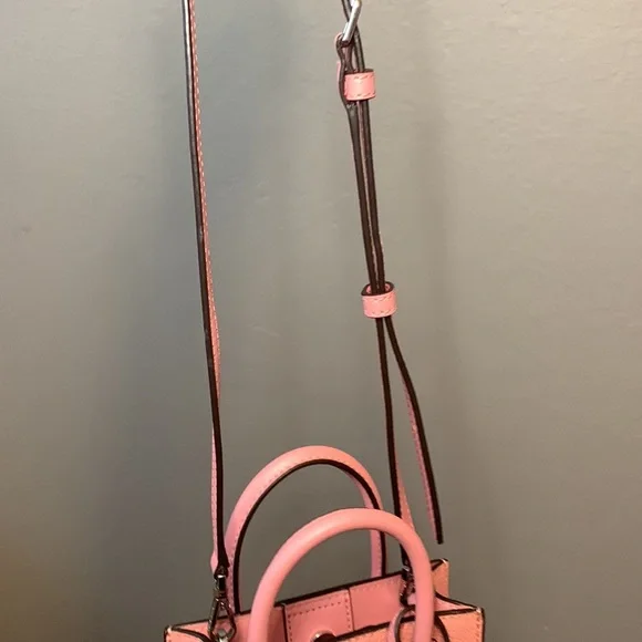 EUC - Michael Kors Mercer Extra-Small Pebbled Leather Crossbody Bag in Pink - Picture 11 of 17